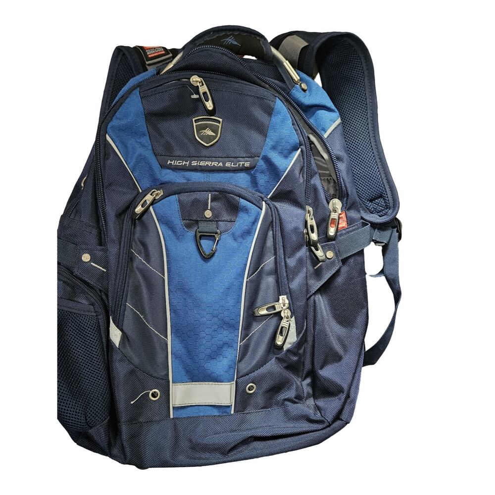 High Sierra Elite Backpack Navy Blue Laptop School Travel Bag